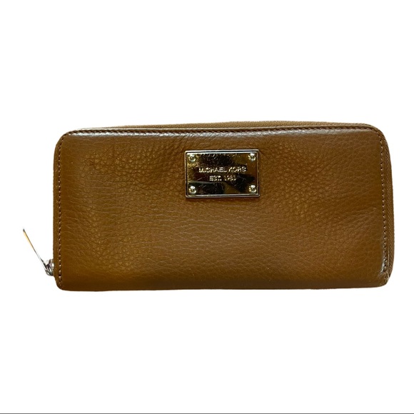 MICHAEL KORS Brown Leather Zip-Around Wallet - Picture 7 of 7